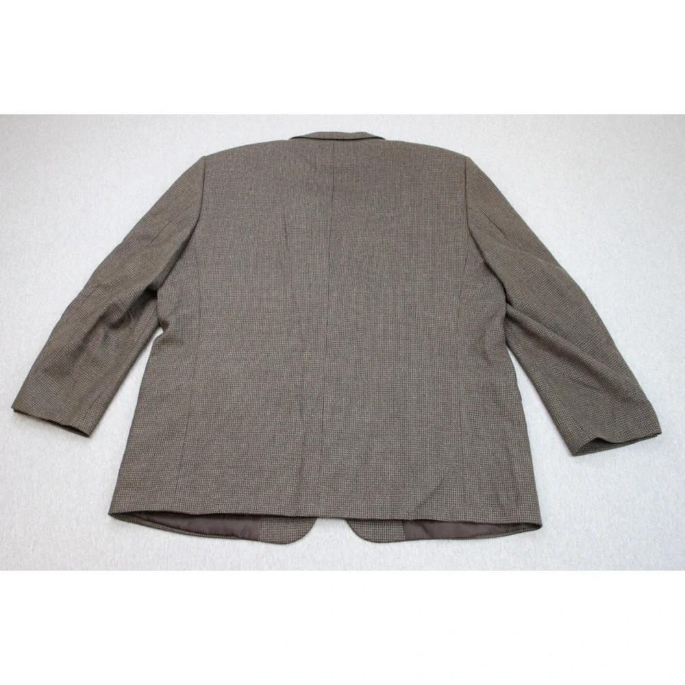 Pronto Uomo Blazer Mens 48R Houndstooth Lambs Wool 2 Button Single Breasted